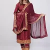 Traditional Readymade Embroidered Kurti with Mirror Work