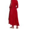 back side red anarkali suit