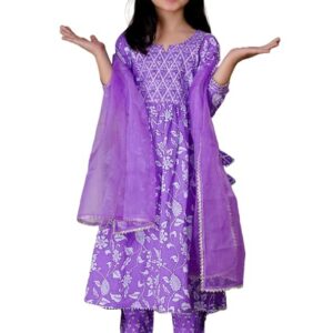 Itemzon Princess Fancy Kurta Suit Set for Girls ? Festive Outfit
