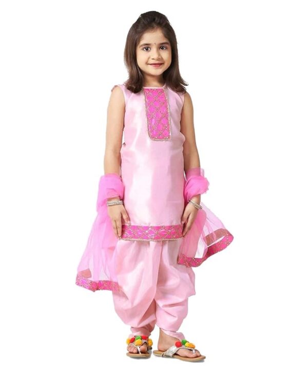 Sashay Boutique Readymade Silk Salwar Suit with Dhoti and Dupatta