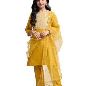 Amazon Brand Symbol Rayon Kurta Set with Dupatta ? Ethnic Wear for Girls