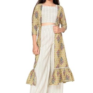 Fashion Dream Punjabi Suit For Girls Floral Printed Salwar Suit Sharara or Palazzo Set